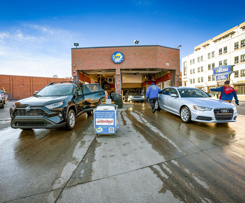 a car parked in a parking lot