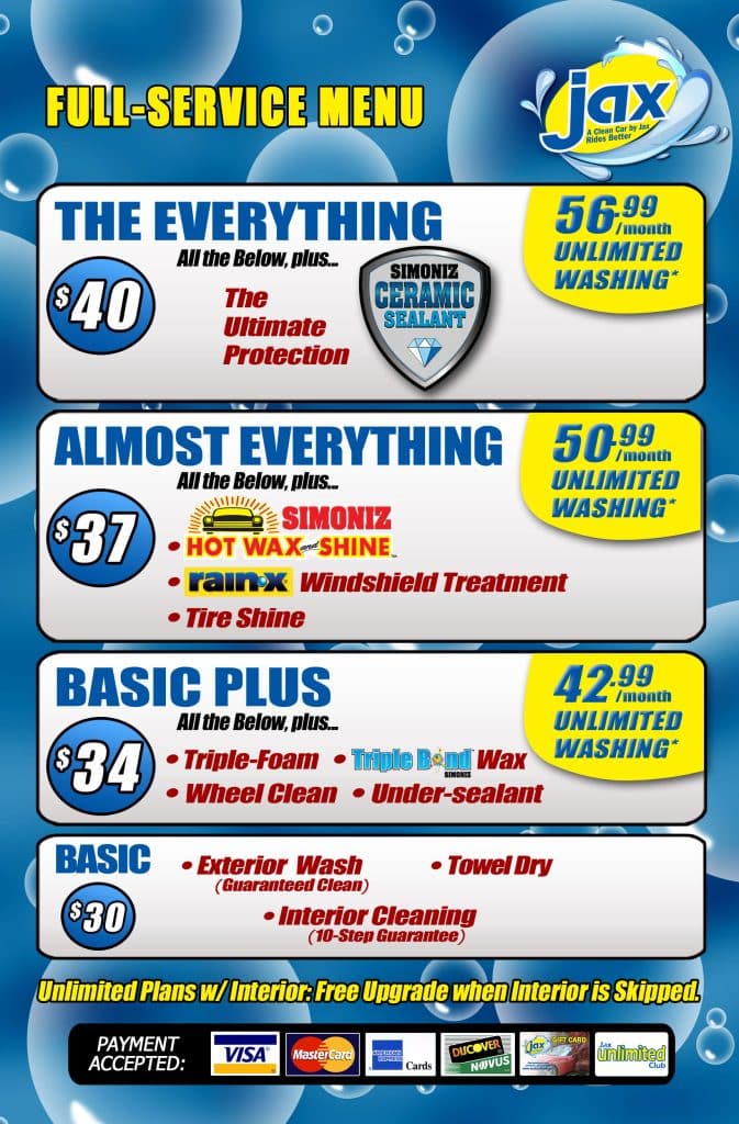 Jax and Jilly's Car Wash FullService Car Washing Michigan & Wisconsin