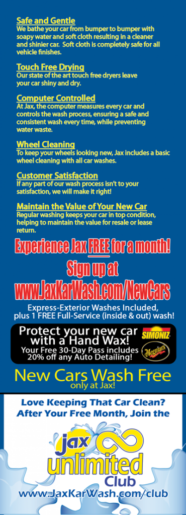 Brochure_NewCarsWashFree_Back New Cars Wash Free at Jax (Back)
